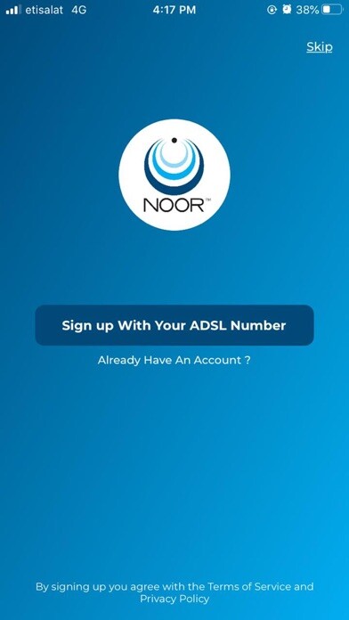 Emulate iPhone app Noor ADSL using MyAndroid