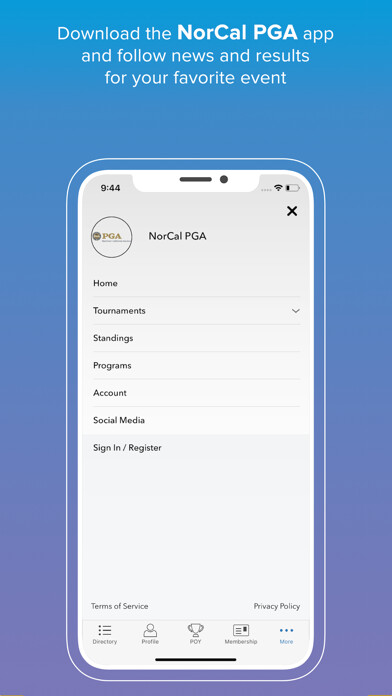 Emulate iPhone app NorCal PGA using MyAndroid