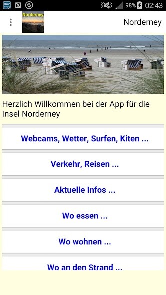 Run android online APK Norderney App für den Urlaub from MyAndroid or emulate Norderney App für den Urlaub using MyAndroid Run android online APK Norderney App für den Urlaub from MyAndroid or emulate Norderney App für den Urlaub using MyAndroid
