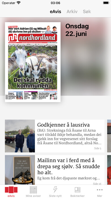 Emulate iPhone app Nordhordland eAvis using MyAndroid Emulate iPhone app Nordhordland eAvis using MyAndroid