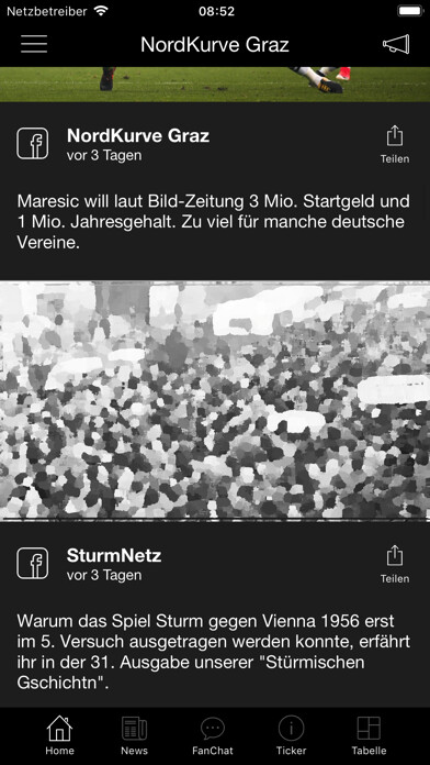 Emulate iPhone app Nordkurve Graz using MyAndroid