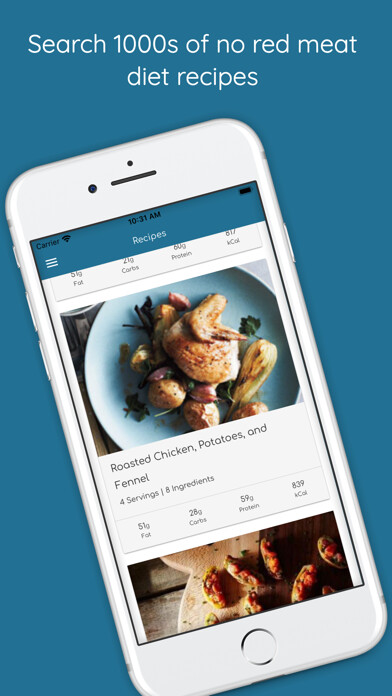 Emulate iPhone app No Red Meat Diet Recipes using MyAndroid Emulate iPhone app No Red Meat Diet Recipes using MyAndroid