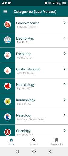 Run android online APK Normal Lab Values References from MyAndroid or emulate Normal Lab Values References using MyAndroid