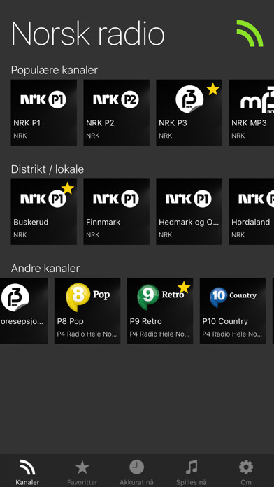 Emulate iPhone app Norsk Radio Nettradio using MyAndroid