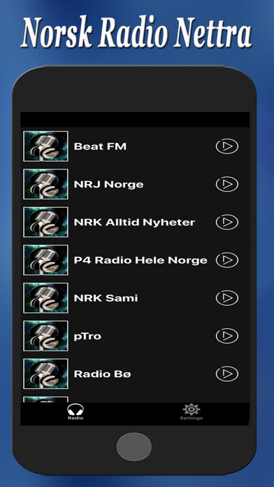 Emulate iPhone app Norsk Radio Nettra using MyAndroid