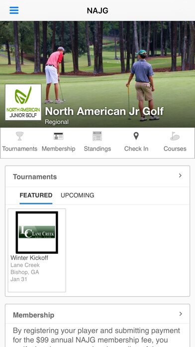Emulate iPhone app North American Junior Golf using MyAndroid Emulate iPhone app North American Junior Golf using MyAndroid