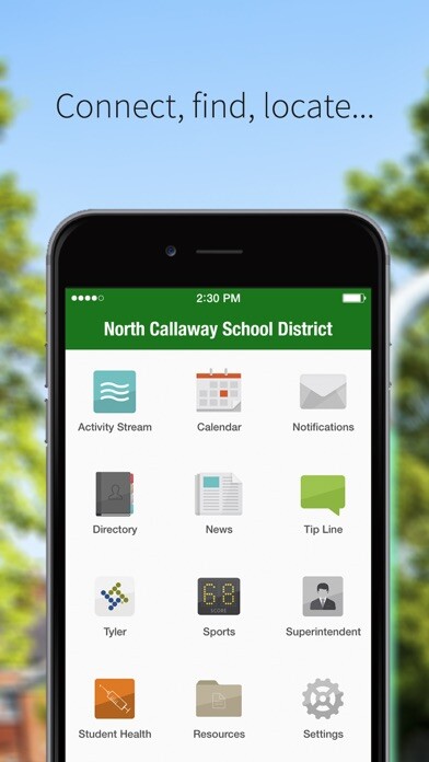 Emulate iPhone app North Callaway School District using MyAndroid
