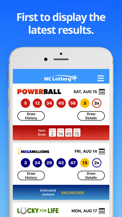Emulate iPhone app North Carolina Lotto Results using MyAndroid Emulate iPhone app North Carolina Lotto Results using MyAndroid