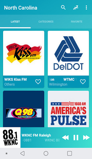 Run android online APK North Carolina radios online from MyAndroid or emulate North Carolina radios online using MyAndroid