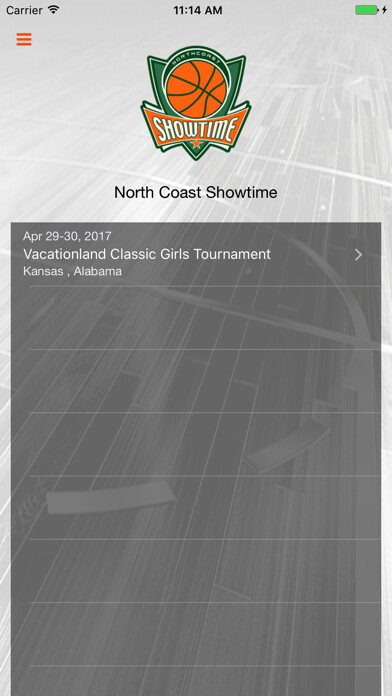 Emulate iPhone app North Coast Showtime using MyAndroid