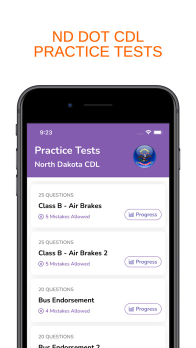 Emulate iPhone app North Dakota CDL Permit Prep using MyAndroid Emulate iPhone app North Dakota CDL Permit Prep using MyAndroid