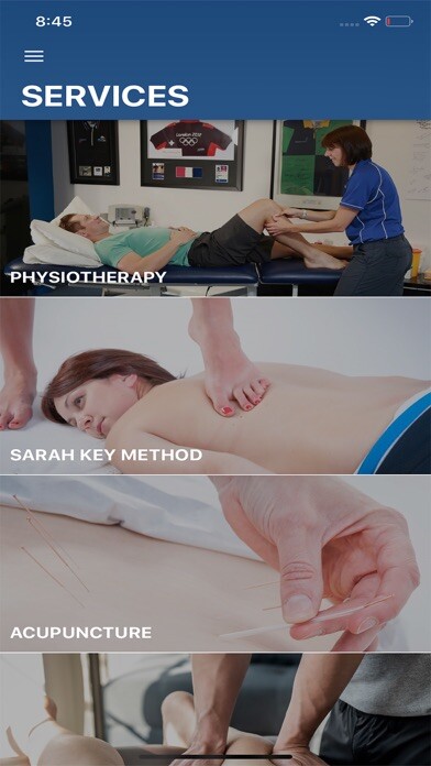 Emulate iPhone app North Down Physio using MyAndroid