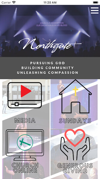 Emulate iPhone app Northgate Christian Fellowship using MyAndroid