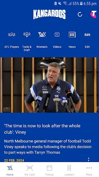 Emulate iPhone app North Melbourne Official App using MyAndroid Emulate iPhone app North Melbourne Official App using MyAndroid