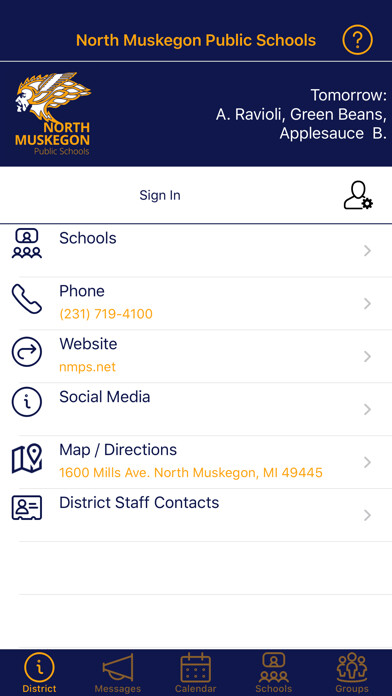 Emulate iPhone app North Muskegon Public Schools using MyAndroid Emulate iPhone app North Muskegon Public Schools using MyAndroid