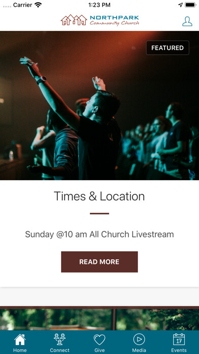 Emulate iPhone app Northpark Church using MyAndroid