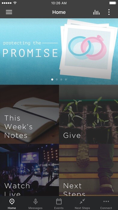 Emulate iPhone app Northridge Church App using MyAndroid