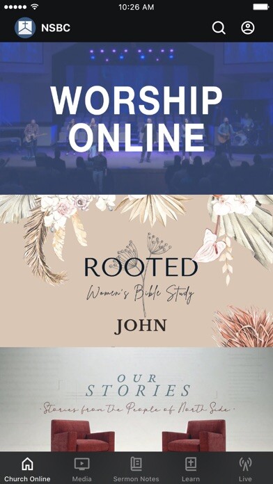 Emulate iPhone app North Side Baptist Weatherford using MyAndroid