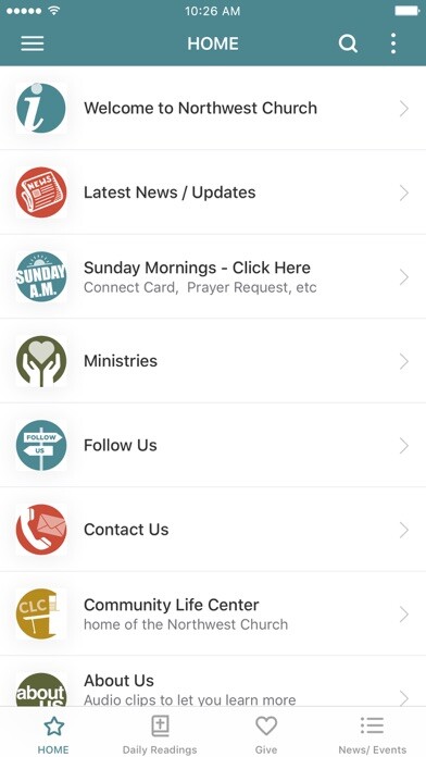 Emulate iPhone app Northwest Church using MyAndroid Emulate iPhone app Northwest Church using MyAndroid