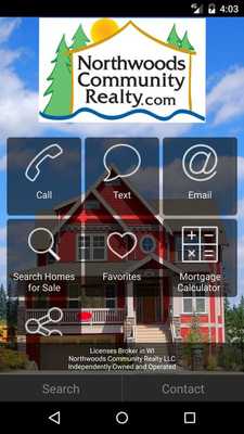 Emulate Android APK Northwoods Community Realty