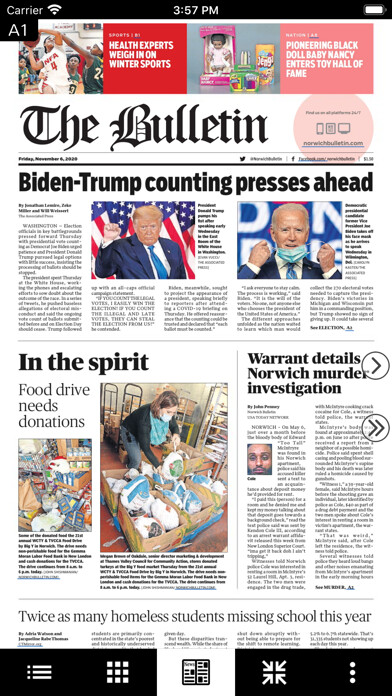 Emulate iPhone app Norwich Bulletin eEdition using MyAndroid