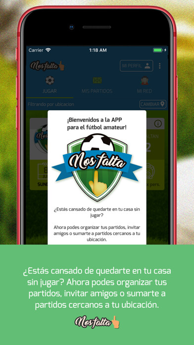 Emulate iPhone app Nos Falta 1 using MyAndroid