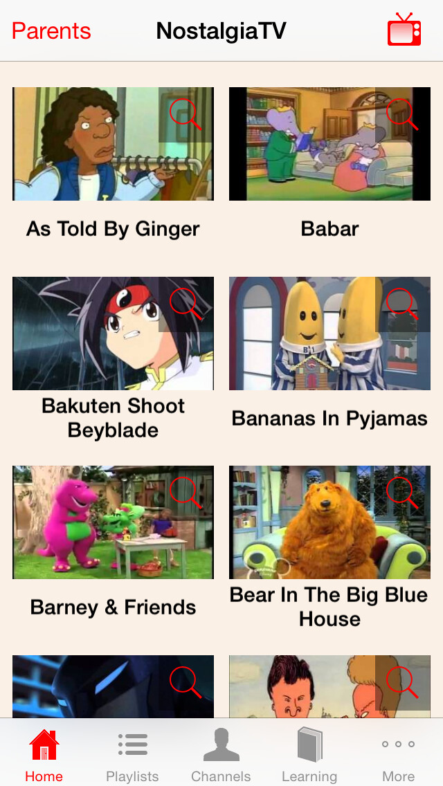 Emulate iPhone app NostalgiaTV - Top Nostalgia Kids TV (90s) using MyAndroid