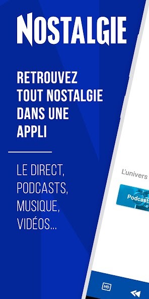 Run android online APK Nostalgie : Radio, Podcasts from MyAndroid or emulate Nostalgie : Radio, Podcasts using MyAndroid