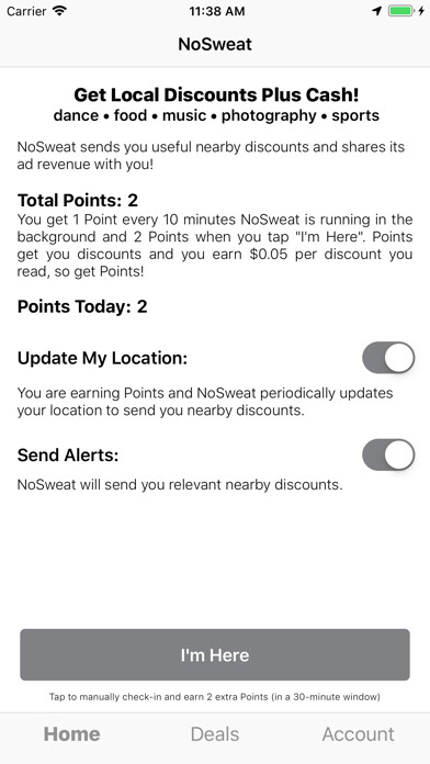 Emulate iPhone app NoSweat using MyAndroid