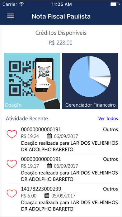 Emulate iPhone app Nota Fiscal Paulista using MyAndroid