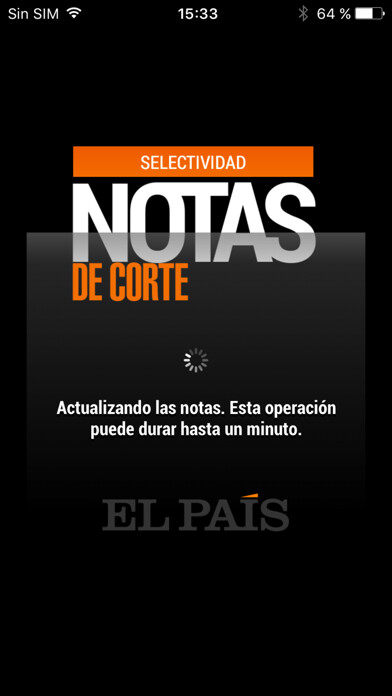 Emulate iPhone app Notas Corte using MyAndroid