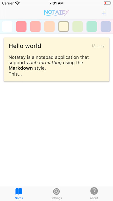 Emulate iPhone app Notatey - Markdown notepad using MyAndroid Emulate iPhone app Notatey - Markdown notepad using MyAndroid