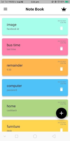 Run android online APK Notebook:simple  easy notepad from MyAndroid or emulate Notebook:simple  easy notepad using MyAndroid