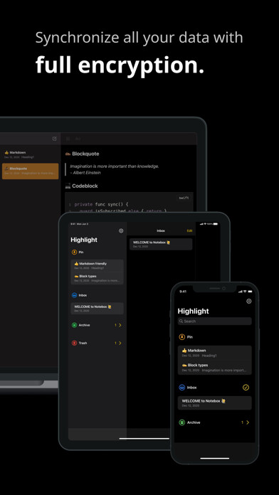 Emulate iPhone app Notebox - Encrypted using MyAndroid