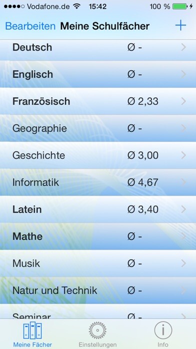 Emulate iPhone app Notendurchschnitt: Meine Schulnoten / Meine Punkte using MyAndroid Emulate iPhone app Notendurchschnitt: Meine Schulnoten / Meine Punkte using MyAndroid