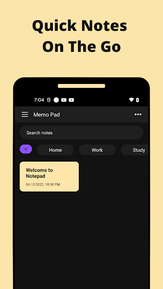 Run android online APK notepad for writing easy notes from MyAndroid or emulate notepad for writing easy notes using MyAndroid