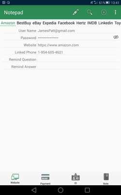 Emulate Android APK Notepad, password manager Emulate Android APK Notepad, password manager