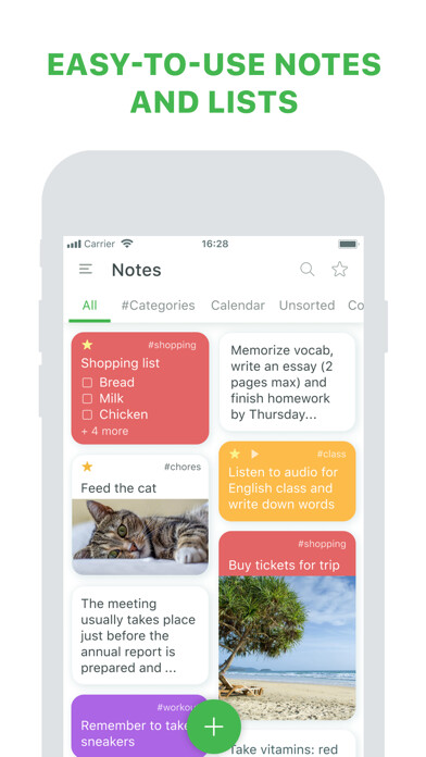 Emulate iPhone app Notes: notepad and lists using MyAndroid