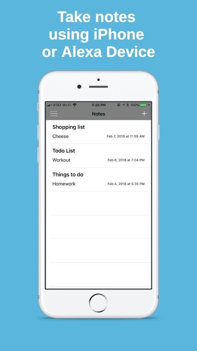 Emulate iPhone app Notes with Alexa using MyAndroid