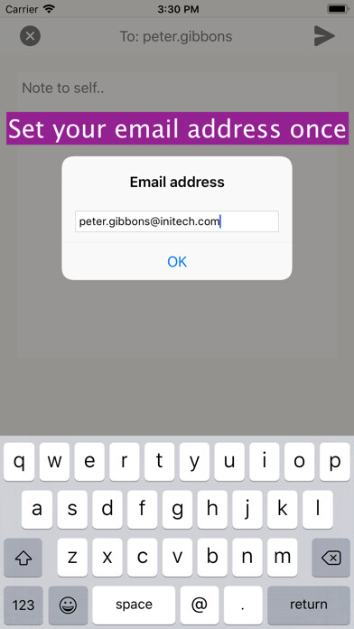 Emulate iPhone app Note to Self - Email Notes using MyAndroid