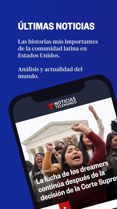 Emulate iPhone app Noticias Telemundo using MyAndroid