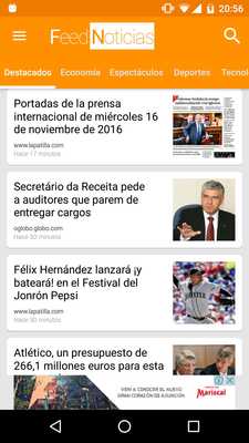 Emulate Android APK Noticias y tiempo FeedNoticias Emulate Android APK Noticias y tiempo FeedNoticias