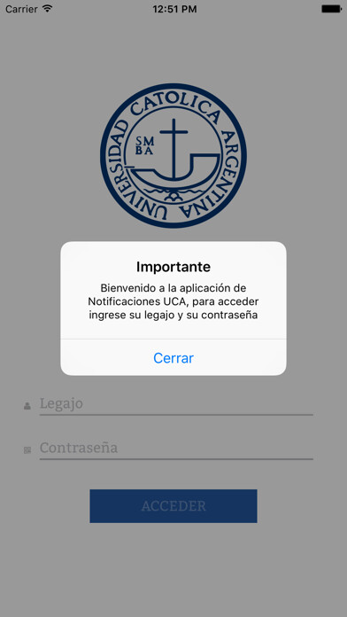 Emulate iPhone app Notificaciones UCA using MyAndroid Emulate iPhone app Notificaciones UCA using MyAndroid