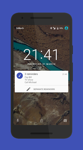 Run android online APK Notification Bar Reminder from MyAndroid or emulate Notification Bar Reminder using MyAndroid