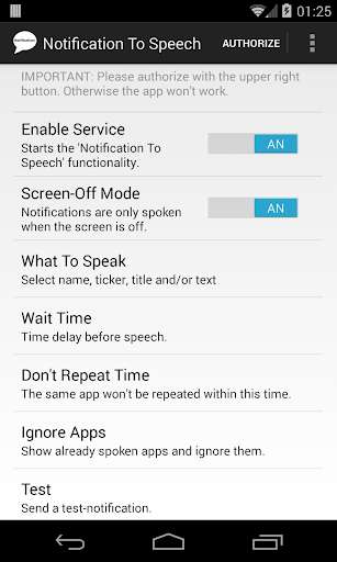 Run android online APK Notification To Speech from MyAndroid or emulate Notification To Speech using MyAndroid