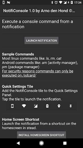 Run android online APK NotifiConsole from MyAndroid or emulate NotifiConsole using MyAndroid