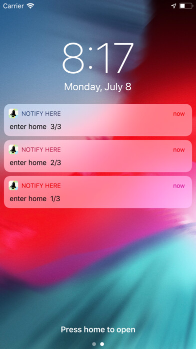 Emulate iPhone app Notify Here - A Location Alarm using MyAndroid