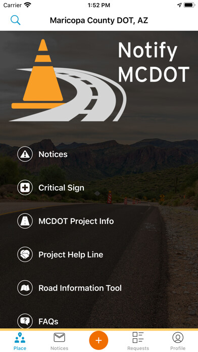 Emulate iPhone app Notify MCDOT using MyAndroid