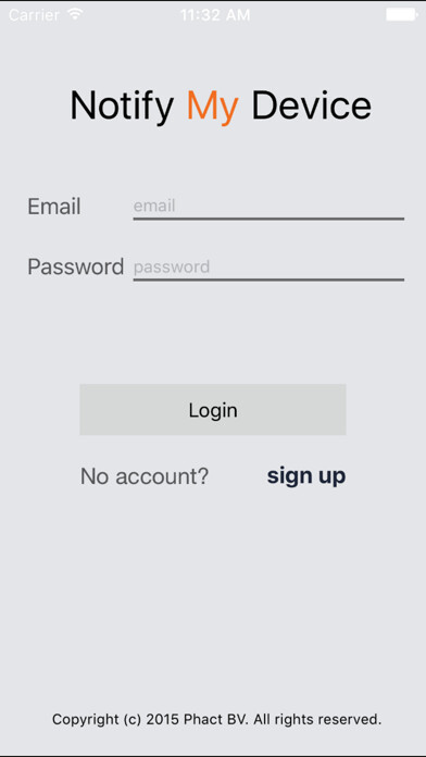 Emulate iPhone app NotifyMyDevice using MyAndroid