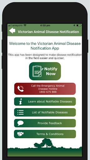 Run android online APK Notify Now - Animal Disease Victoria from MyAndroid or emulate Notify Now - Animal Disease Victoria using MyAndroid